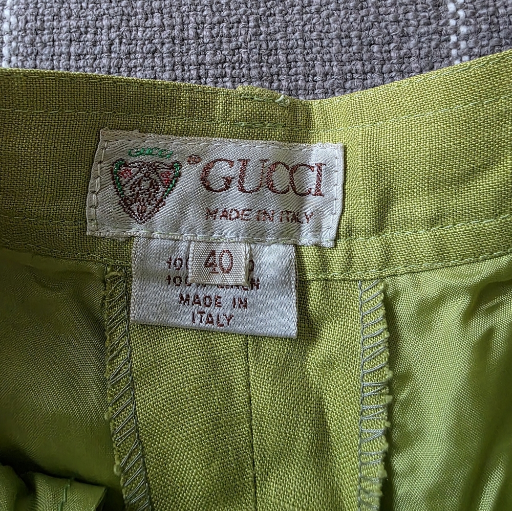 Vtg Gucci Linen Trousers - Picture 2 of 12